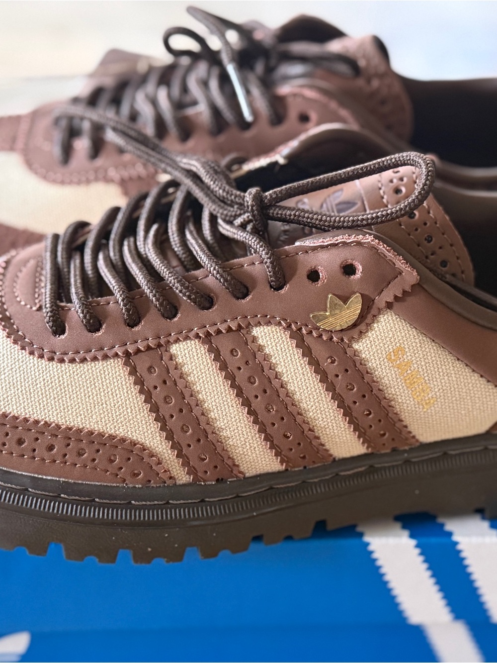 adidas Women's Brown and Tan Canvas Sneakers